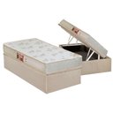 Ver imagem 1 de Cama Box Baú Solteiro: Colchão Espuma Castor D33 Sleep Max Relax + Base CRC Suede Clean(88x188)