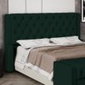 Cabeceira Atena para Cama Box Queen Size 160cm Capitonê com Frame Veludo Verde Escuro - Abmaza - 2