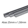 Cantoneira Inox - 25mm X 25mm X 1,50mm - Escovado - 2 Metros - 1