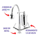 Ver imagem 7 de Torneira com Filtro Gourmet Cozinha Bancada 1/4 Volta Flexível + 02 Refil Extra Del Metais