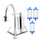 Ver imagem 1 de Torneira com Filtro Gourmet Cozinha Bancada 1/4 Volta Flexível + 02 Refil Extra Del Metais