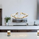 Ver imagem 2 de Lustre Clássico Jadore em Metal e Led para Sala de Jantar e Ambientes Modernos - 25x70cm