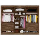 Ver imagem 2 de Guarda-roupa Casal 6 Portas 6 Gavetas Móveis Europa Ripado Potente Brauna - Blush