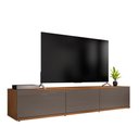 Ver imagem 1 de Rack Bancada Eros para TV 60" 180cm MDF-MDP Cinza Pérola-Noce Casa D Móveis