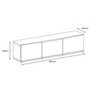Ver imagem 2 de Rack Bancada Eros para TV 60" 180cm MDF-MDP Cinza Pérola-Noce Casa D Móveis