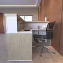 Ver imagem 4 de Mesa para Escritório Atendimento Carvalho Branco - Artany Móveis