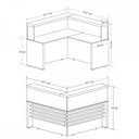 Ver imagem 5 de Mesa para Escritório Atendimento Carvalho Branco - Artany Móveis