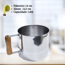 Ver imagem 2 de Canecão Leiteira Alumínio Polido Cabo em Madeira N14 - 1,8l Lidermix Cn15-27