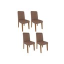 Ver imagem 1 de Cadeira Sala de Jantar Nicole Kit 4 Un Savana/Suede Pluma - Cimol