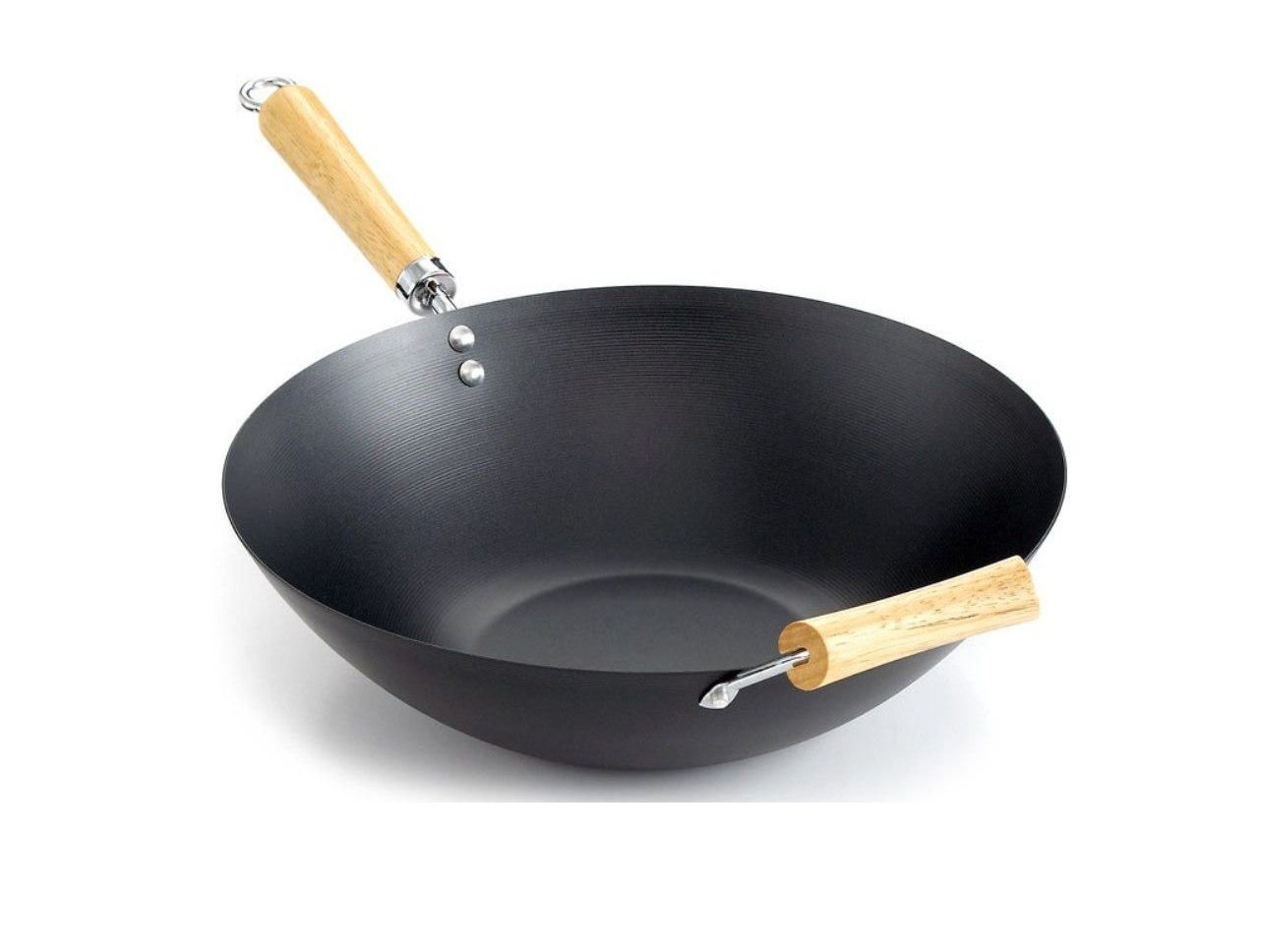 Panela Wok tradicional antiaderente 35cm cabo de madeira Oster - 2