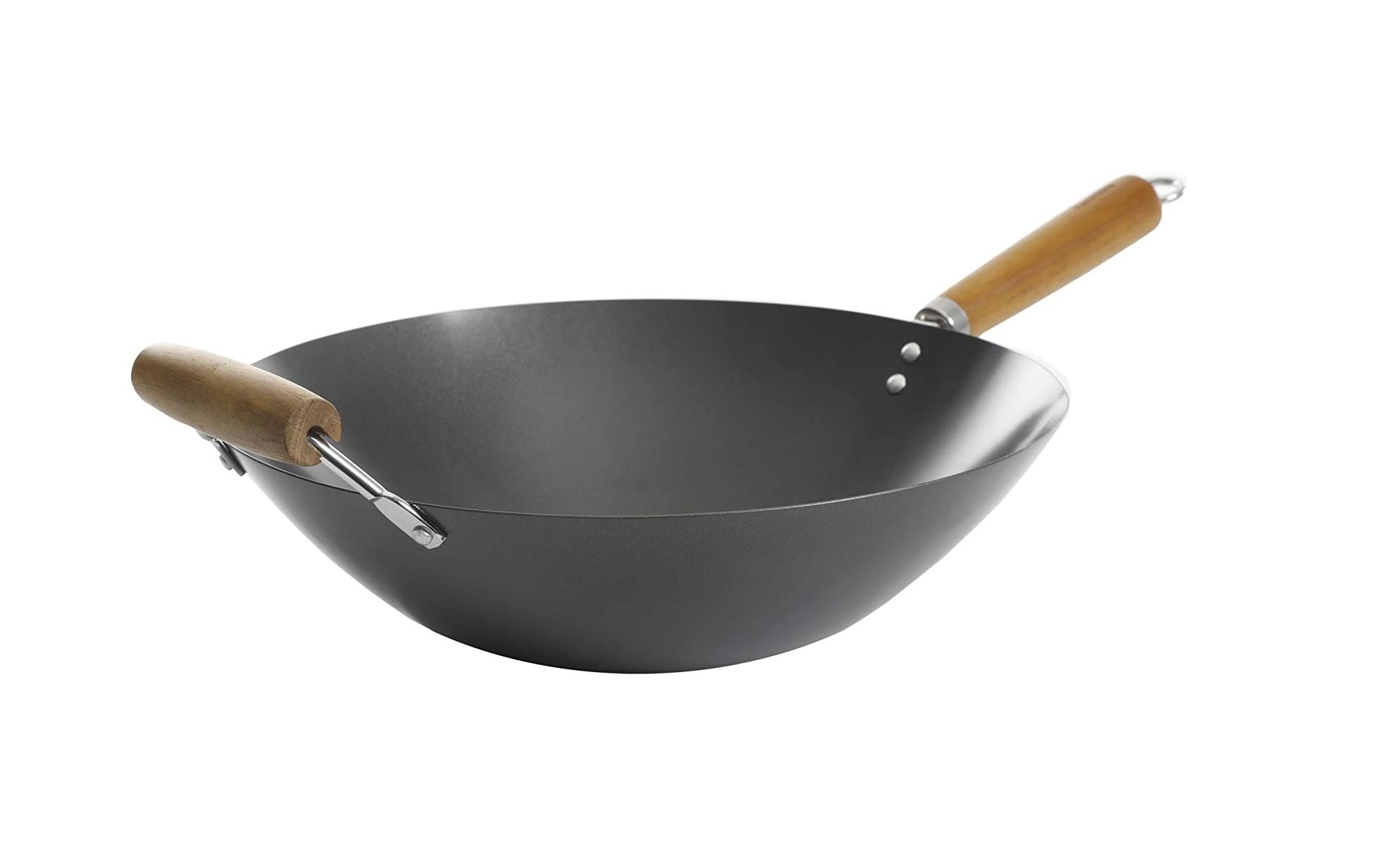 Panela Wok tradicional antiaderente 35cm cabo de madeira Oster - 1