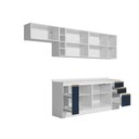 Ver imagem 5 de Armário de Cozinha Completa 100% Mdf 300cm Branco/azul Profundo Celeste Kappesberg