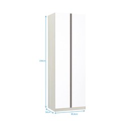 Guarda-roupa Solteiro Luciane 2 Portas Prime Plus 80 Cm - 3