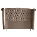 Ver imagem 2 de Kit de Quarto Cabeceira de Cama Box e Calçadeira Baú Toquio Casal Queen 160 Cm Suede Capuccino Eli M