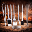 Ver imagem 2 de Kit Conjunto Churrasco Aço Inox Maleta 20 Peças