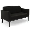 Ver imagem 7 de Sofá Namoradeira e 2 Poltronas Base Madeira Preto Maressa Suede Preto - Ibiza