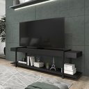 Ver imagem 1 de Rack para Tv Habitat Preto e Tubos Pretos Carraro
