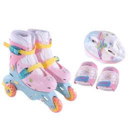 Patins Infantil Tri-Line Ajustável Unicórnio 26- 29 - Fenix - 1