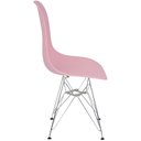Ver imagem 2 de Kit 4 Cadeiras Charles Eames Eiffel Base Metal Cromado Rosa