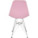 Ver imagem 4 de Kit 4 Cadeiras Charles Eames Eiffel Base Metal Cromado Rosa