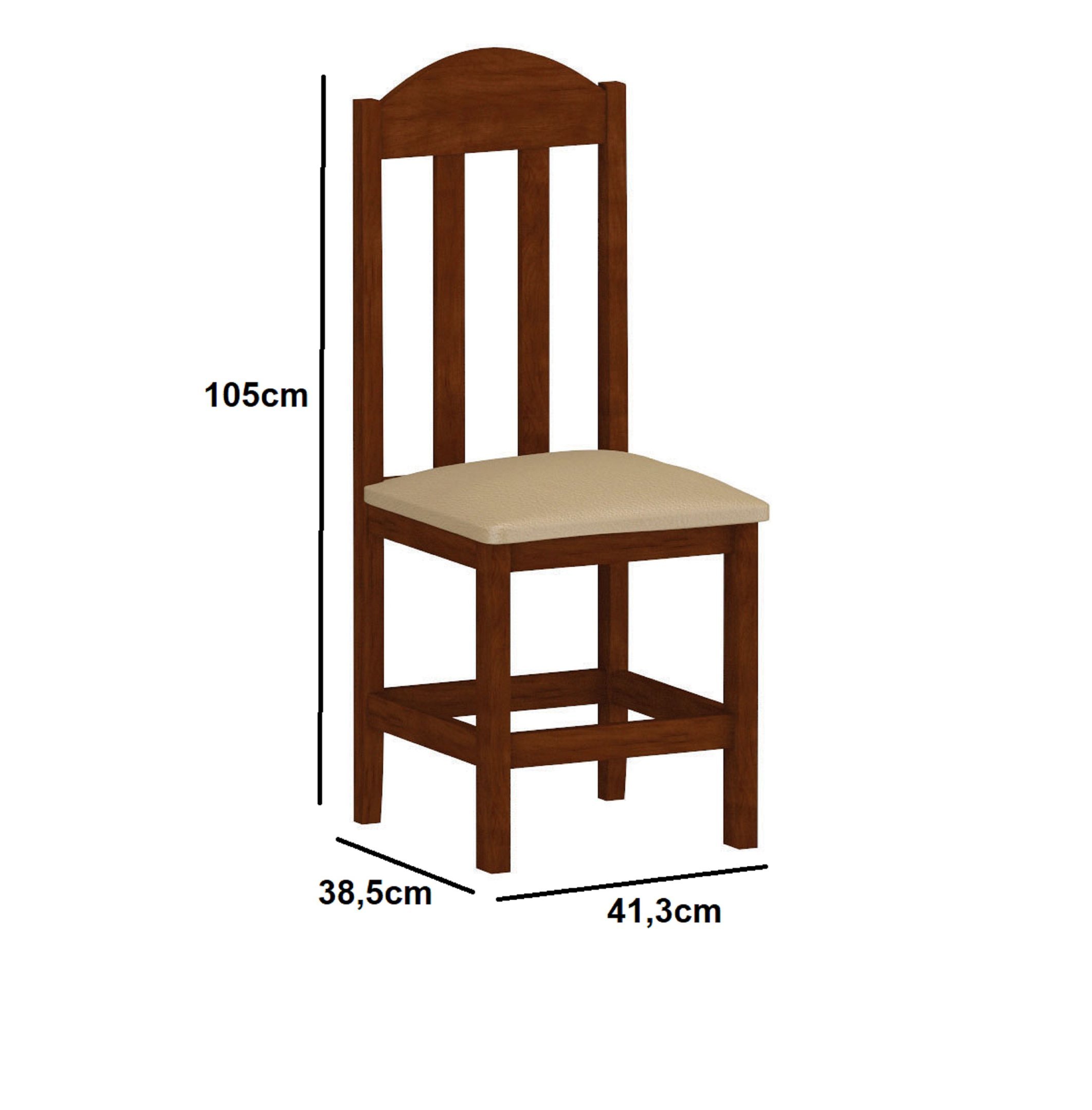 Mesa com 10 Cadeiras Estofado Corano 220x88 Madeira Maciça Safira Castanho - Nemargi - 3