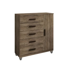 Cômoda Sapateira Gaveteiro Multiuso 1 Porta 5 Gavetas Rústico - 2