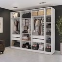 Ver imagem 1 de Closet Casal Modulado Adpat 4 Gavetas 2 Peças 273cm Branco - Kappesberg