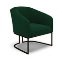 Ver imagem 1 de Poltrona Decorativa Base Industrial Preto Stella Bouclê Verde D03 - D'Rossi