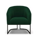 Ver imagem 3 de Poltrona Decorativa Base Industrial Preto Stella Bouclê Verde D03 - D'Rossi