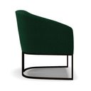 Ver imagem 2 de Poltrona Decorativa Base Industrial Preto Stella Bouclê Verde D03 - D'Rossi