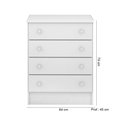 Ver imagem 3 de Berço Simples com Colchão Probel e Cômoda 777 para Quarto de Bebê Infantil Doce Sonho Branco Qmovi