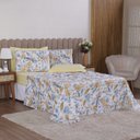 Ver imagem 2 de Jogo de Cama Queen 6p Lençol + Fronha Esmeralda Percal 100% Algodão:conchas Amarelo