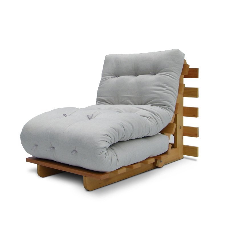 Sofá-cama Futon Slim S 01 Lugar Cor Gelo FUTON BRASIL - 1