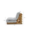 Sofá-cama Futon Slim S 01 Lugar Cor Gelo FUTON BRASIL - 4