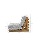 Ver imagem 4 de Sofá-cama Futon Slim S 01 Lugar Cor Gelo FUTON BRASIL