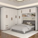 Ver imagem 1 de Guarda-roupa Casal Modulado Belgrado 11 Portas 6 Gavetas Branco - Panorama Móveis