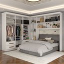 Ver imagem 2 de Guarda-roupa Casal Modulado Belgrado 11 Portas 6 Gavetas Branco - Panorama Móveis