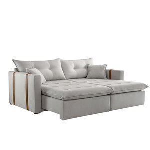 Sofa Cama e Reclinavel Lisboa 2,20m 04 Lugares Mola Ensacada Txr