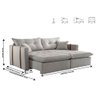 Sofa Cama e Reclinavel Lisboa 2,20m 04 Lugares Mola Ensacada Txr - 3