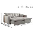Ver imagem 3 de Sofa Cama e Reclinavel Lisboa 2,20m 04 Lugares Mola Ensacada Txr