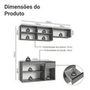Ver imagem 4 de Armário de Cozinha Compacta Suspenso 200cm Cinza Nice Madesa 04