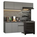 Ver imagem 3 de Armário de Cozinha Compacta Suspenso 200cm Cinza Nice Madesa 04