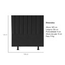 Ver imagem 2 de Cabeceira Estofada Cama Box Casal 140 Cm Alice Veludo Cor:preto