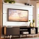 Ver imagem 1 de Rack Madesa Dubai e Painel para Tv até 65 Polegadas com Pés - Preto/branco 8n09
