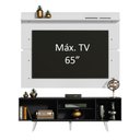Ver imagem 4 de Rack Madesa Dubai e Painel para Tv até 65 Polegadas com Pés - Preto/branco 8n09