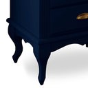 Ver imagem 3 de Mesa de Cabeceira 4 Gavetas Pés Luiz Xv Hannover 60817 - Azul Petróleo