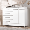 Ver imagem 2 de Comoda Gisele 4 Gavs 2 Portas Branco