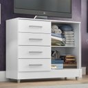 Ver imagem 4 de Comoda Gisele 4 Gavs 2 Portas Branco