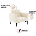 Ver imagem 5 de Kit 2 Poltronas Pés Villach Marisa Veludo D03 - D'Rossi Bege