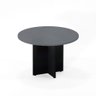 Mesa Reunião Redonda Pé Painel P25 Pandin 1,10 M Grafito e Preto - 1